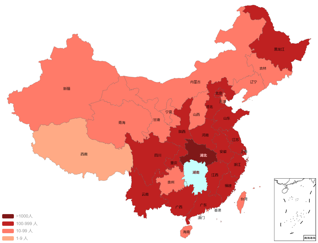 實(shí)時更新：新型冠狀病毒肺炎疫情地圖